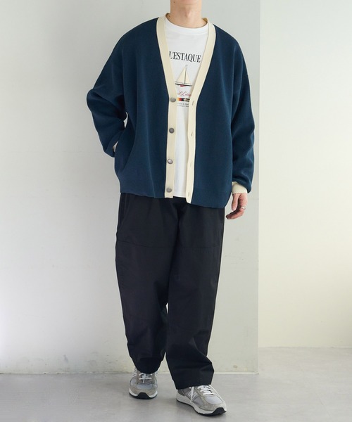 DISCOAT（ディスコート）の「ダブルニーワイドテーパードパンツ（チノパンツ・メンズ・ブラック/ベージュ・MEDIUM/LARGE）」の16枚目の写真