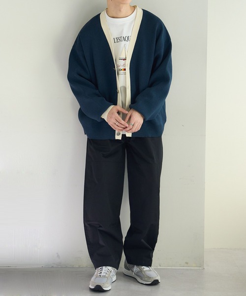 DISCOAT（ディスコート）の「ダブルニーワイドテーパードパンツ（チノパンツ・メンズ・ブラック/ベージュ・MEDIUM/LARGE）」の10枚目の写真