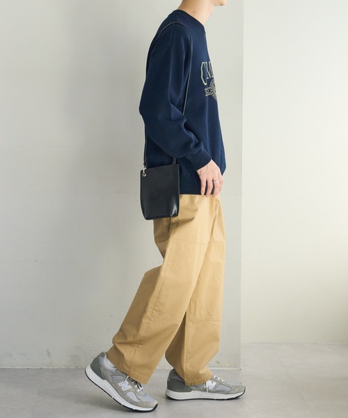 DISCOAT（ディスコート）の「ダブルニーワイドテーパードパンツ（チノパンツ・メンズ・ブラック/ベージュ・MEDIUM/LARGE）」の18枚目の写真