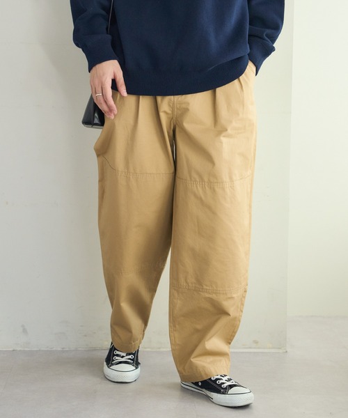 DISCOAT（ディスコート）の「ダブルニーワイドテーパードパンツ（チノパンツ・メンズ・ブラック/ベージュ・MEDIUM/LARGE）」の21枚目の写真