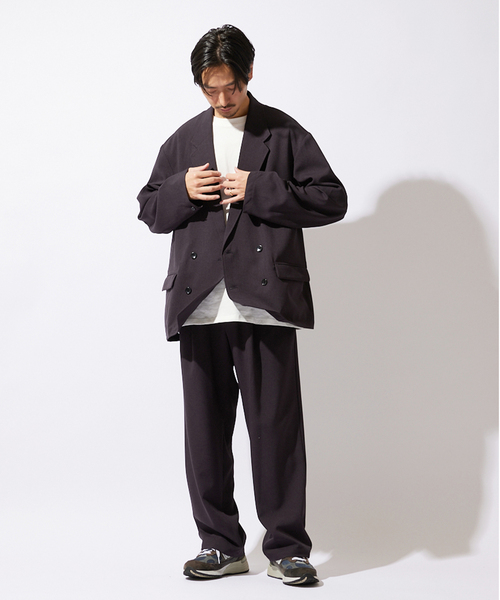 JOURNAL STANDARD(ジャーナルスタンダード)の「【ジャケット+イージーパンツの2点セット】ポリエステルトロ W セットアップ(セットアップ・メンズ・アイボリー/ベージュ系その他/ブラック系その他・LARGE/SMALL/MEDIUM)」の3枚目の写真