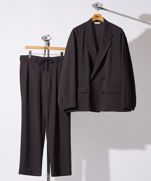 JOURNAL STANDARD(ジャーナルスタンダード)の「【ジャケット+イージーパンツの2点セット】ポリエステルトロ W セットアップ(セットアップ・メンズ・アイボリー/ベージュ系その他/ブラック系その他・LARGE/SMALL/MEDIUM)」の4枚目の写真