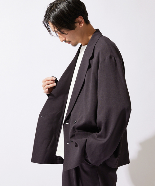 JOURNAL STANDARD(ジャーナルスタンダード)の「【ジャケット+イージーパンツの2点セット】ポリエステルトロ W セットアップ(セットアップ・メンズ・アイボリー/ベージュ系その他/ブラック系その他・LARGE/SMALL/MEDIUM)」の14枚目の写真