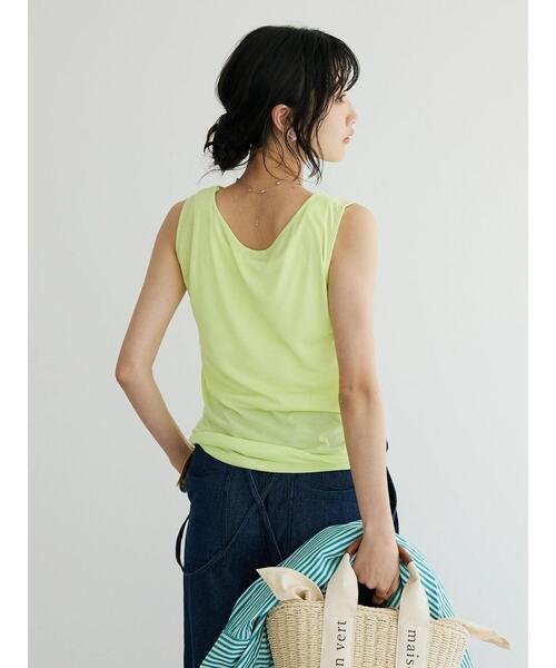 CRAFT STANDARD BOUTIQUE（クラフトスタンダードブティック）の「シアータンクトップ（Tシャツ/カットソー・レディース・イエロー/ホワイト/グリーン/チャコールグレー・M/L）」の22枚目の写真