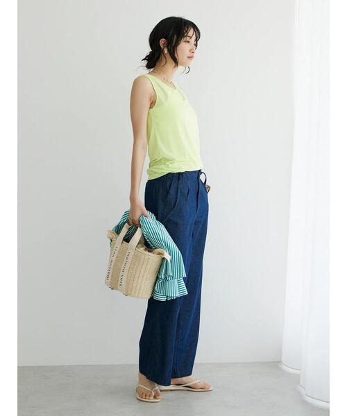 CRAFT STANDARD BOUTIQUE（クラフトスタンダードブティック）の「シアータンクトップ（Tシャツ/カットソー・レディース・イエロー/ホワイト/グリーン/チャコールグレー・M/L）」の21枚目の写真