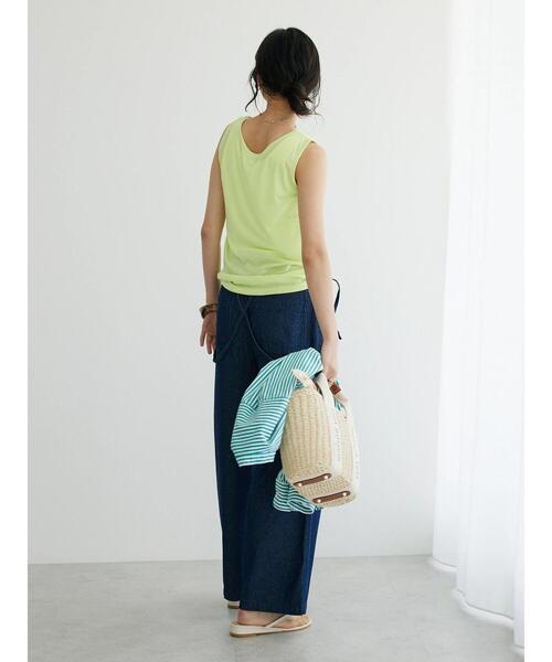 CRAFT STANDARD BOUTIQUE（クラフトスタンダードブティック）の「シアータンクトップ（Tシャツ/カットソー・レディース・イエロー/ホワイト/グリーン/チャコールグレー・M/L）」の20枚目の写真
