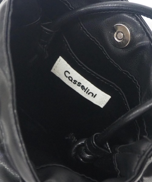 Casselini（キャセリーニ）の「Casselini(キャセリーニ)フリルショルダー（ショルダーバッグ・レディース・シルバー/ブラック/アイボリー/イエロー/カーキ・FREE）」の6枚目の写真