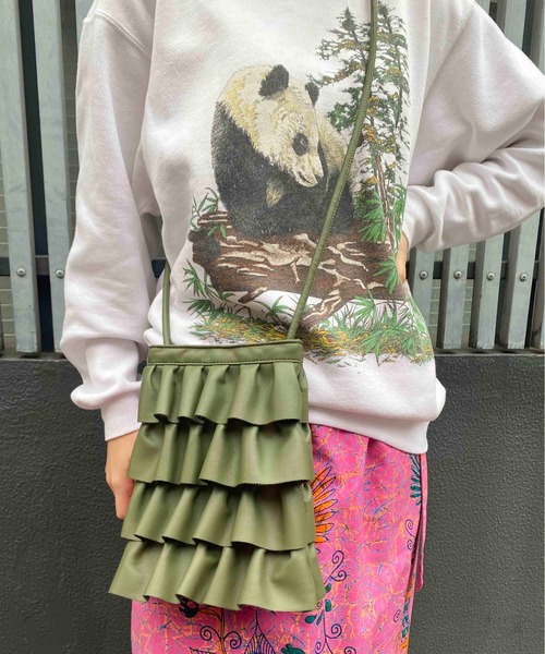 Casselini（キャセリーニ）の「Casselini(キャセリーニ)フリルショルダー（ショルダーバッグ・レディース・シルバー/ブラック/アイボリー/イエロー/カーキ・FREE）」の15枚目の写真