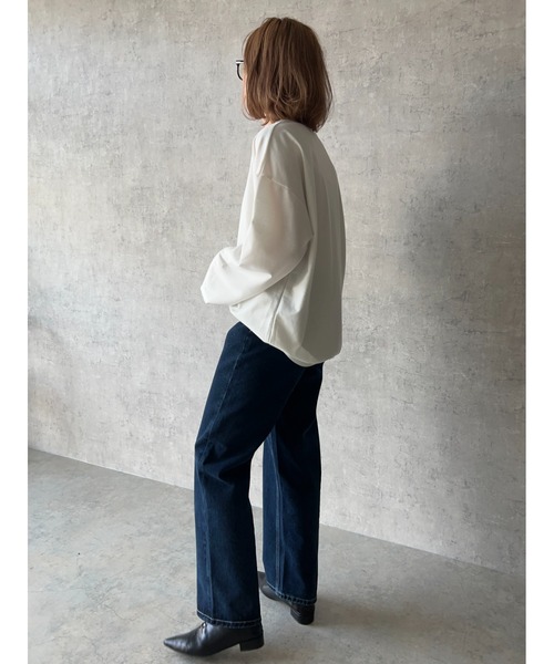 owndaily(オンデイリー)の「ゆるロングTシャツ(Tシャツ/カットソー・レディース・クリアイエロー/ブルー/ブラック/ホワイト・FREE)」の2枚目の写真