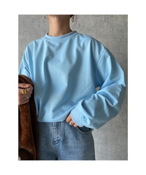 owndaily(オンデイリー)の「ゆるロングTシャツ(Tシャツ/カットソー・レディース・クリアイエロー/ブルー/ブラック/ホワイト・FREE)」の13枚目の写真