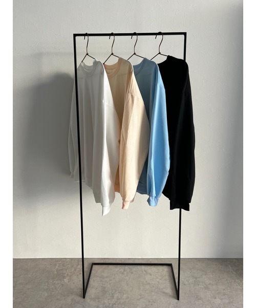 owndaily(オンデイリー)の「ゆるロングTシャツ(Tシャツ/カットソー・レディース・クリアイエロー/ブルー/ブラック/ホワイト・FREE)」の5枚目の写真