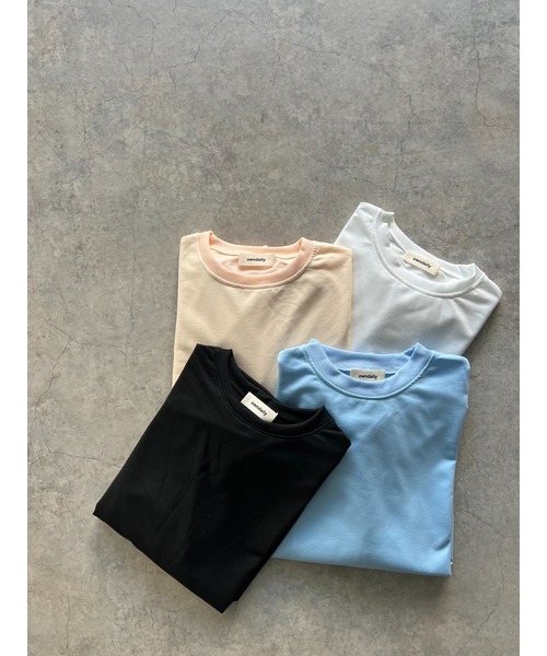 owndaily(オンデイリー)の「ゆるロングTシャツ(Tシャツ/カットソー・レディース・クリアイエロー/ブルー/ブラック/ホワイト・FREE)」の16枚目の写真
