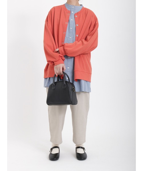 Samansa Mos2（サマンサ モスモス）の「◎ストレッチツイルカットカーディガン（カーディガン/ボレロ・レディース・ブラック/オレンジ/キナリ/グリーン・ﾌﾘ-）」の10枚目の写真