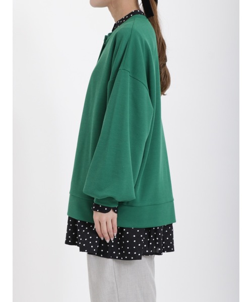 Samansa Mos2（サマンサ モスモス）の「◎ストレッチツイルカットカーディガン（カーディガン/ボレロ・レディース・ブラック/オレンジ/キナリ/グリーン・ﾌﾘ-）」の11枚目の写真