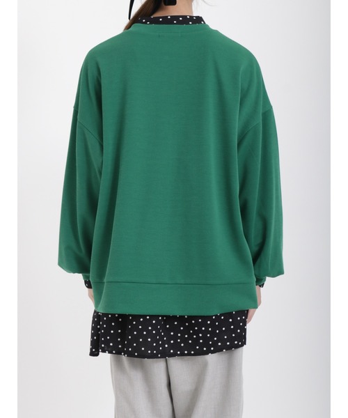 Samansa Mos2（サマンサ モスモス）の「◎ストレッチツイルカットカーディガン（カーディガン/ボレロ・レディース・ブラック/オレンジ/キナリ/グリーン・ﾌﾘ-）」の9枚目の写真