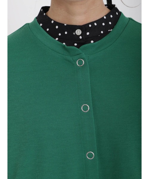 Samansa Mos2（サマンサ モスモス）の「◎ストレッチツイルカットカーディガン（カーディガン/ボレロ・レディース・ブラック/オレンジ/キナリ/グリーン・ﾌﾘ-）」の21枚目の写真