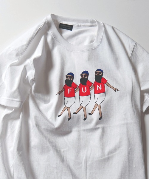 modem design(モデムデザイン)の「MODEM DESIGN モデムデザイン FUN OJISAN Tee Tシャツ(Tシャツ/カットソー・メンズ・ホワイト/ネイビー・SMALL/MEDIUM/LARGE/X-LARGE)」の1枚目の写真