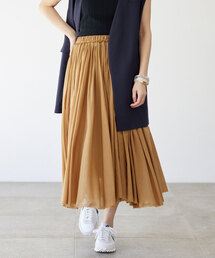 IENA | シルクコットンギャザーサーキュラースカート(スカート)