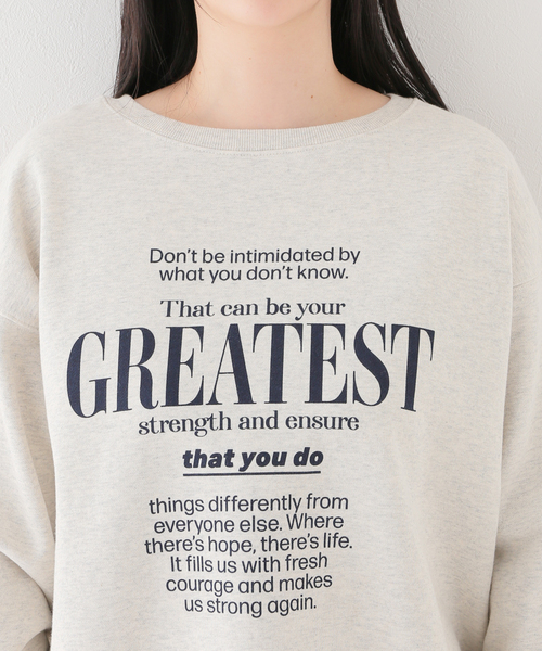 B.C STOCK（ベーセーストック）の「ロゴプリントスウェット（スウェット・レディース・ライトグレー・FREE）」の8枚目の写真