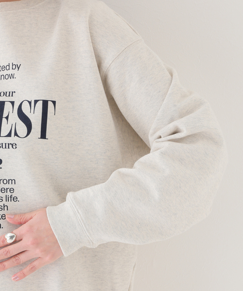 B.C STOCK（ベーセーストック）の「ロゴプリントスウェット（スウェット・レディース・ライトグレー・FREE）」の11枚目の写真