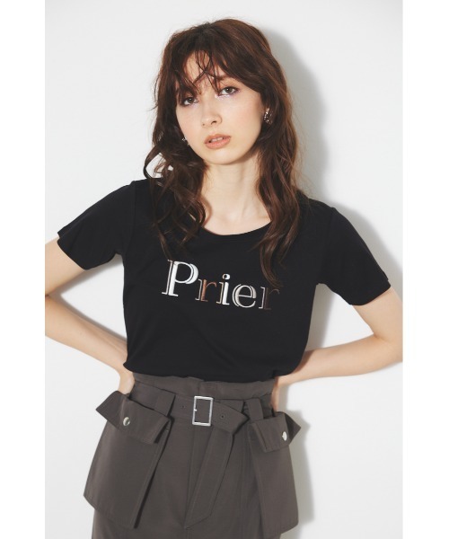 rienda（リエンダ）の「PRieR Tシャツ 春服（Tシャツ/カットソー・レディース・イエロー/ホワイト/ピンク/ブルー/ブラック・FREE）」の2枚目の写真