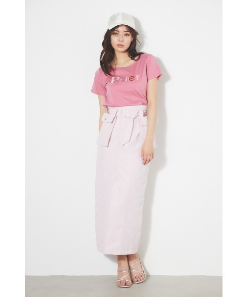 rienda（リエンダ）の「PRieR Tシャツ 春服（Tシャツ/カットソー・レディース・イエロー/ホワイト/ピンク/ブルー/ブラック・FREE）」の7枚目の写真