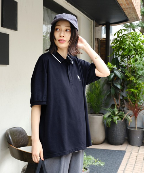 U.S. POLO ASSN.（ユーエスポロアッスン）の「U.S. POLO ASSN. /ユーエスポロアッスン 別注 ワンポイント刺繍 半袖ポロシャツ（ポロシャツ・レディース・ネイビー/オレンジ/ホワイト/ブラック・FREE）」の10枚目の写真