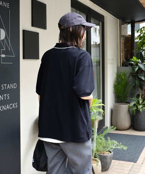 U.S. POLO ASSN.（ユーエスポロアッスン）の「U.S. POLO ASSN. /ユーエスポロアッスン 別注 ワンポイント刺繍 半袖ポロシャツ（ポロシャツ・レディース・ネイビー/オレンジ/ホワイト/ブラック・FREE）」の13枚目の写真