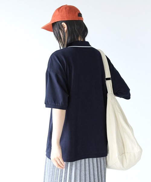 U.S. POLO ASSN.（ユーエスポロアッスン）の「U.S. POLO ASSN. /ユーエスポロアッスン 別注 ワンポイント刺繍 半袖ポロシャツ（ポロシャツ・レディース・ネイビー/オレンジ/ホワイト/ブラック・FREE）」の22枚目の写真