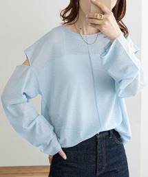 DISCOAT | シアー肩開きプルオーバー(Tシャツ/カットソー)