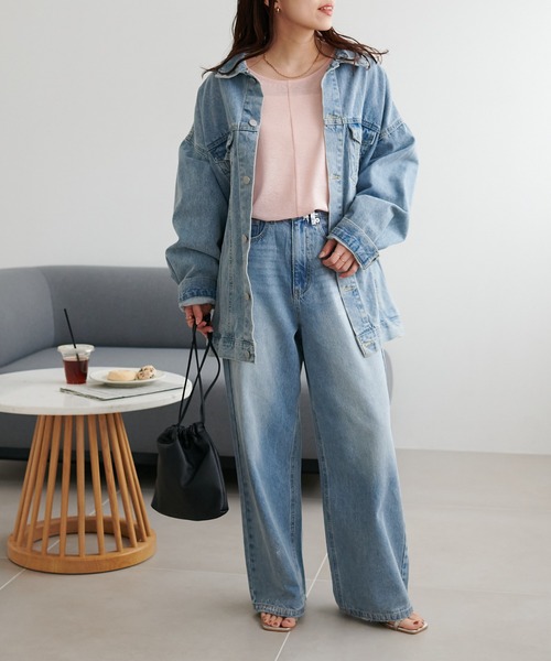 DISCOAT(ディスコート)の「【WEB限定】シアー肩開きプルオーバー(Tシャツ/カットソー・レディース・ブルー/ブラック/オフホワイト/ベビーピンク/ライトグレー・FREE)」の15枚目の写真