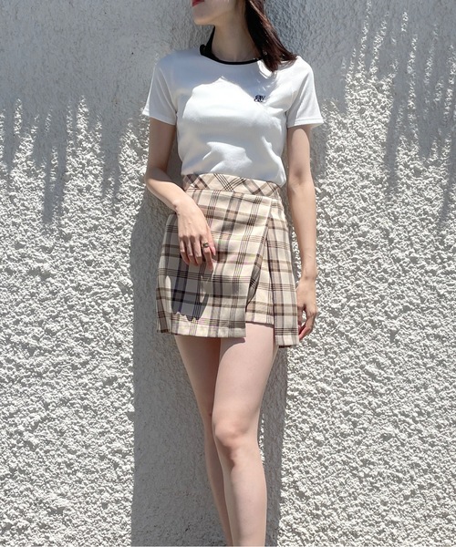 one way（ワンウェイ）の「ワンポイント刺繍テレコトップス（Tシャツ/カットソー・レディース・ブラック系その他/ホワイト/ピンク/ブラック・FREE）」の9枚目の写真