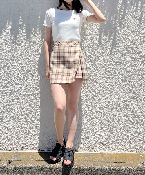 one way（ワンウェイ）の「ワンポイント刺繍テレコトップス（Tシャツ/カットソー・レディース・ブラック系その他/ホワイト/ピンク/ブラック・FREE）」の10枚目の写真