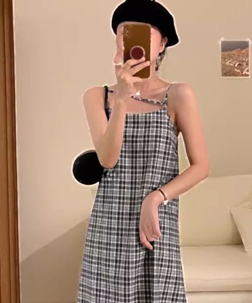 セール】Aラインレトロキャミワンピース（ワンピース）｜LAC-VERT