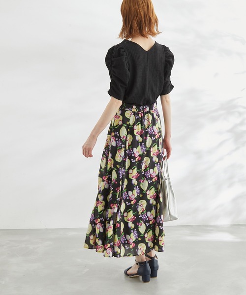 ROPE' PICNIC（ロペピクニック）の「【WEB限定】2WAY/カットジャカードTシャツ（Tシャツ/カットソー・レディース・オフホワイト/ブラック/ブルー/ラベンダー・38）」の13枚目の写真