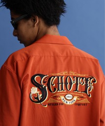 schott（ショット）の「Schott/ショット/TC WORK SHIRT "ROSE EMBROIDERED"/刺繍 TCワークシャツ "ローズ"（シャツ/ブラウス）」