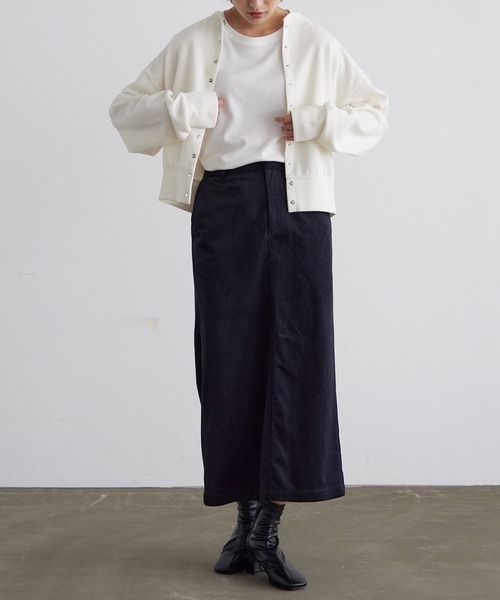 for/c（フォーシー）の「[新色追加] スナップボタンカーディガン【サスティナブル】（カーディガン/ボレロ・レディース・ブラック/ネイビー/サックスブルー/オレンジ/アイボリー/ラベンダー/ピンク/ベージュ/チャコールグレー/レッド/ブルー/モカ・LL/M/L/S）」の18枚目の写真