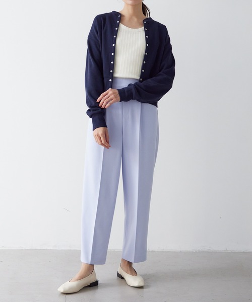 for/c（フォーシー）の「[新色追加] スナップボタンカーディガン【サスティナブル】（カーディガン/ボレロ・レディース・ブラック/ネイビー/サックスブルー/オレンジ/アイボリー/ラベンダー/ピンク/ベージュ/チャコールグレー/レッド/ブルー/モカ・LL/M/L/S）」の19枚目の写真