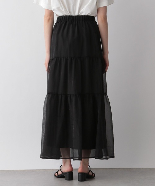 LOWRYS FARM（ローリーズファーム）の「シアーボリュームスカート　196374（スカート・レディース・ブラック/ベージュ/アイボリー・FREE）」の10枚目の写真