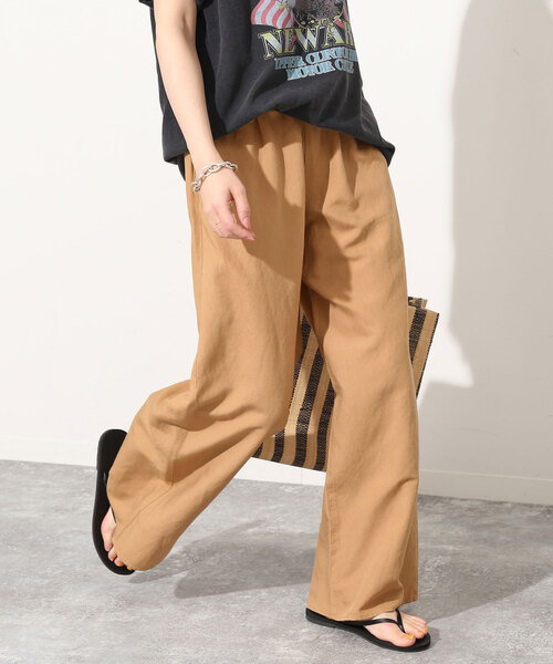 SLOBE IENA ソフトリネンリラックスパンツ◇新品未使用タグ付き