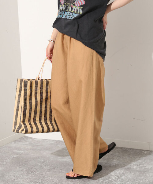 SLOBE IENA ソフトリネンリラックスパンツ◇新品未使用タグ付き