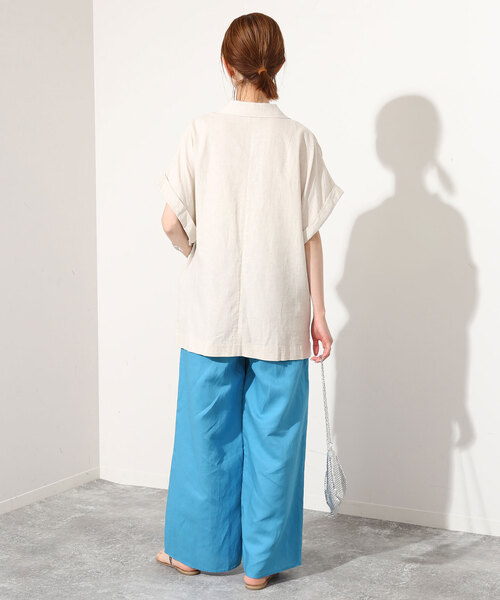 SLOBE IENA ソフトリネンリラックスパンツ◇新品未使用タグ付き