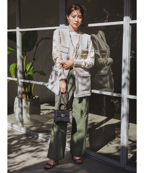 N.（N. Natural Beauty Basic）（エヌエヌナチュラルビューティーベーシック）の「◆チェーンミニショルダーバッグ（ビジネスバッグ・レディース・シルバー/ブラック/イエロー/オレンジ・ﾌﾘ-）」の6枚目の写真