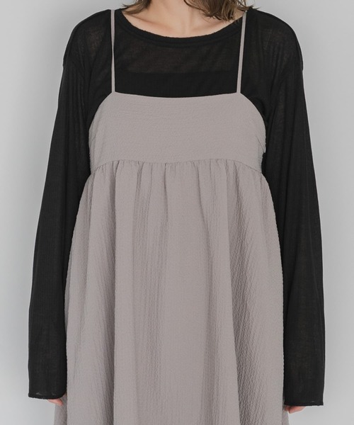 URBAN RESEARCH Sonny Label（アーバンリサーチサニーレーベル）の「ビスチェギャザーワンピース（ワンピース・レディース・ベージュ系その他/ホワイト系その他/イエロー系その他/ブラック・FREE）」の19枚目の写真