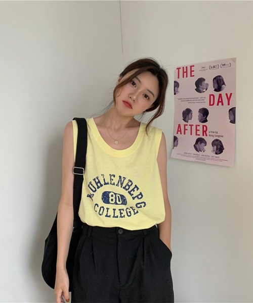 PATOU イエロー ロゴ タンクトップ PATOU イエロー ロゴ タンクトップ