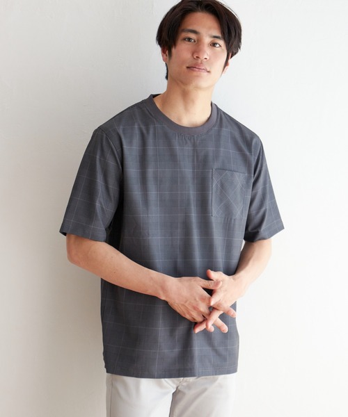 ikka(イッカ)の「【イージーケア/接触冷感】SARAT リラックスシャツT【速乾/UVカット】(Tシャツ/カットソー・メンズ・ベージュ/ネイビー/グレー/その他1・S/M/L/XL)」の4枚目の写真