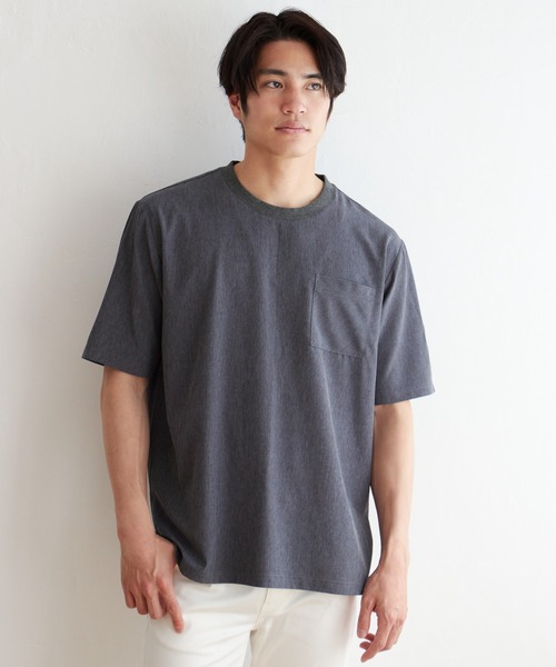 ikka(イッカ)の「【イージーケア/接触冷感】SARAT リラックスシャツT【速乾/UVカット】(Tシャツ/カットソー・メンズ・ベージュ/ネイビー/グレー/その他1・S/M/L/XL)」の2枚目の写真