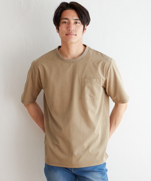 ikka(イッカ)の「【イージーケア/接触冷感】SARAT リラックスシャツT【速乾/UVカット】(Tシャツ/カットソー・メンズ・ベージュ/ネイビー/グレー/その他1・S/M/L/XL)」の5枚目の写真