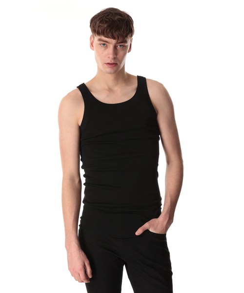 ATTACHMENT（アタッチメント）の「スビンコットン リブ タンクトップ / SVIN CO RIB TANK TOP（タンクトップ・メンズ・ホワイト/グレー/ブラック・2/3/1）」の7枚目の写真