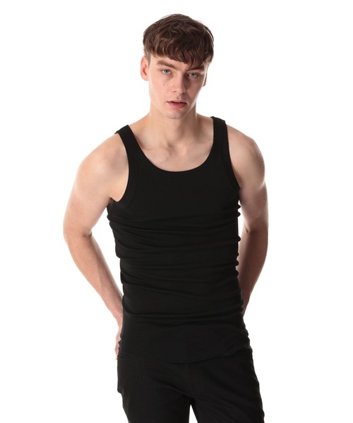 ATTACHMENT（アタッチメント）の「スビンコットン リブ タンクトップ / SVIN CO RIB TANK TOP（タンクトップ・メンズ・ホワイト/グレー/ブラック・2/3/1）」の8枚目の写真